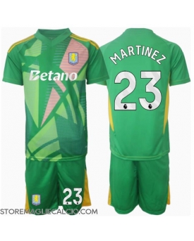 Aston Villa Emiliano Martinez #23 Portiere Maglia Gara Casa Repliche 2024-25 Bambino
